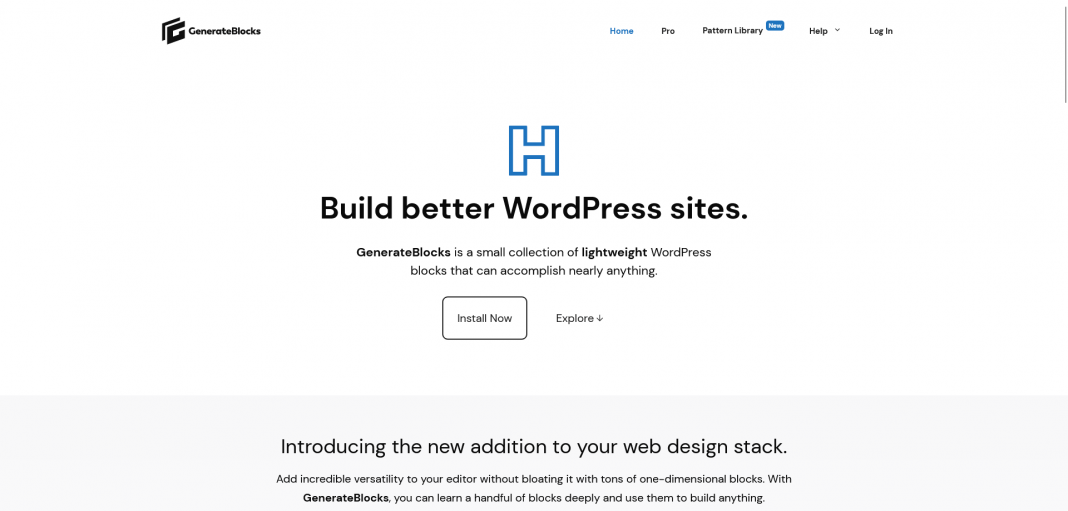 GenerateBlocks für WordPress - Website