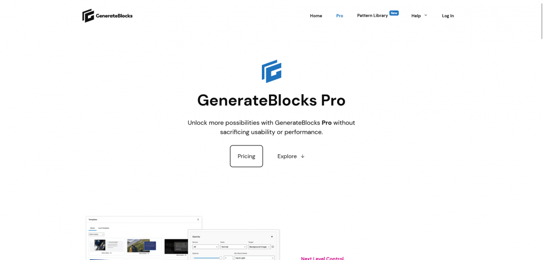 GenerateBlocks für WordPress - Website