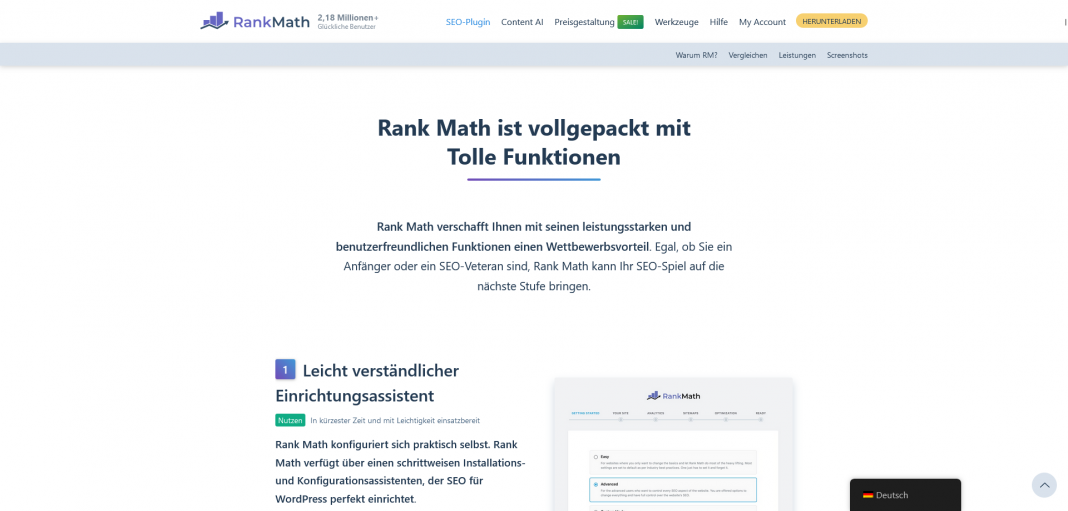 Rank Math SEO Plugin Website Screenshot
