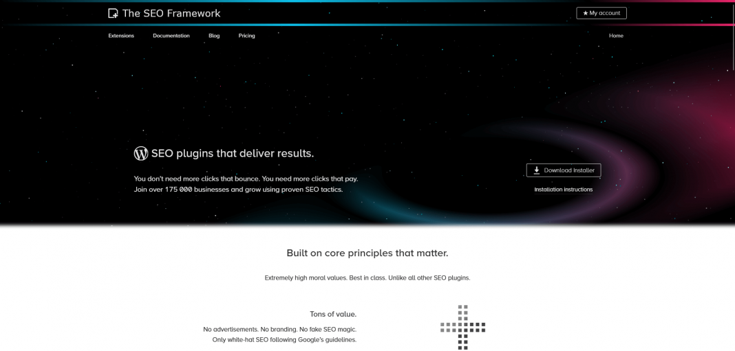 The SEO Framework Website Screenshot